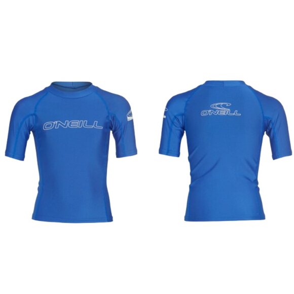 Youth Basic Skins Performance Fit Short Sleeve Crew Neck Rashguard Swim Shirt - Picture 1 of 12